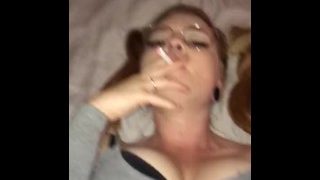 MAKING HER SPILL ASH ON HER FACE –  AMATEUR SMOKE FUCK