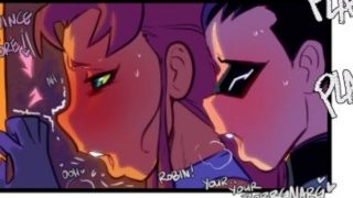 teen titans ravin & beast boy’s first time caught by robin & starfire