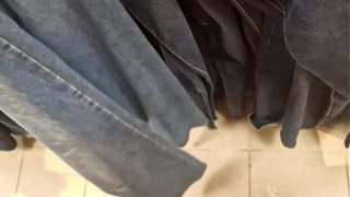 Your Italian stepmom’s super hairy pussy in the clothing store